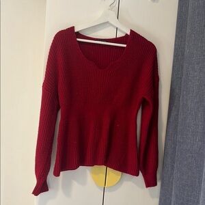 SHEIN Red Knit Sweater